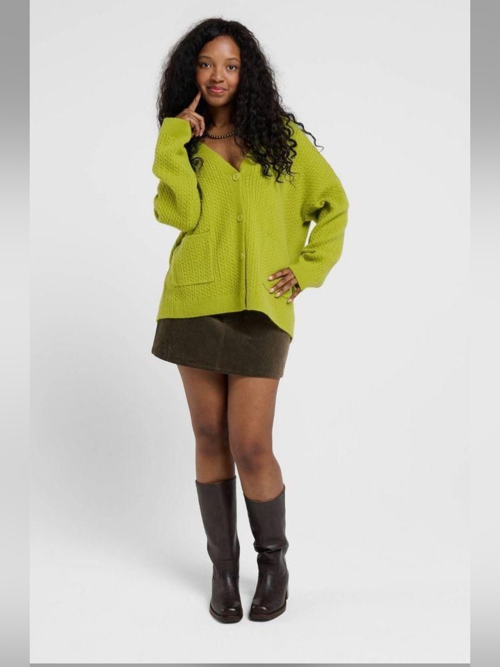 NWT dELiA*s Cardigan Sweater -
Lime Green L